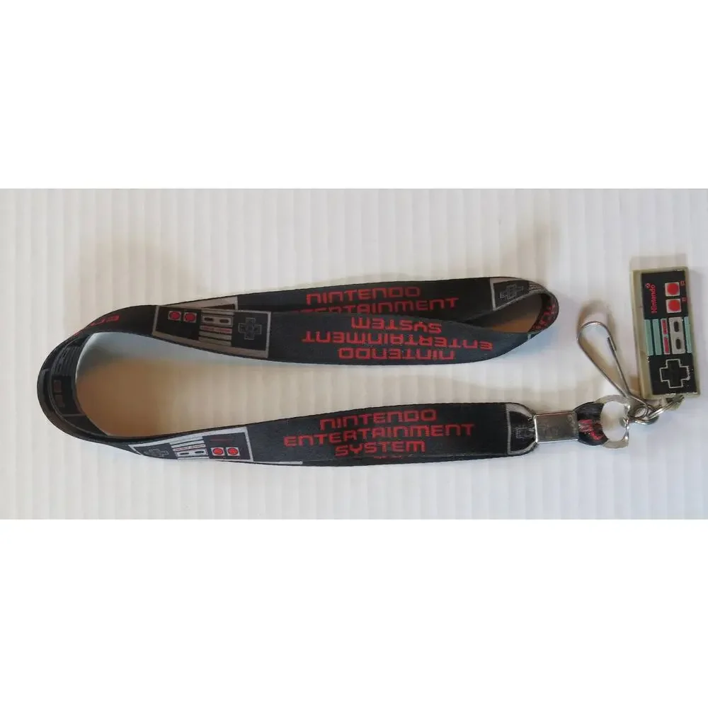 NINTENDO Controller Lanyard with Clip Video Games Logo Gaming